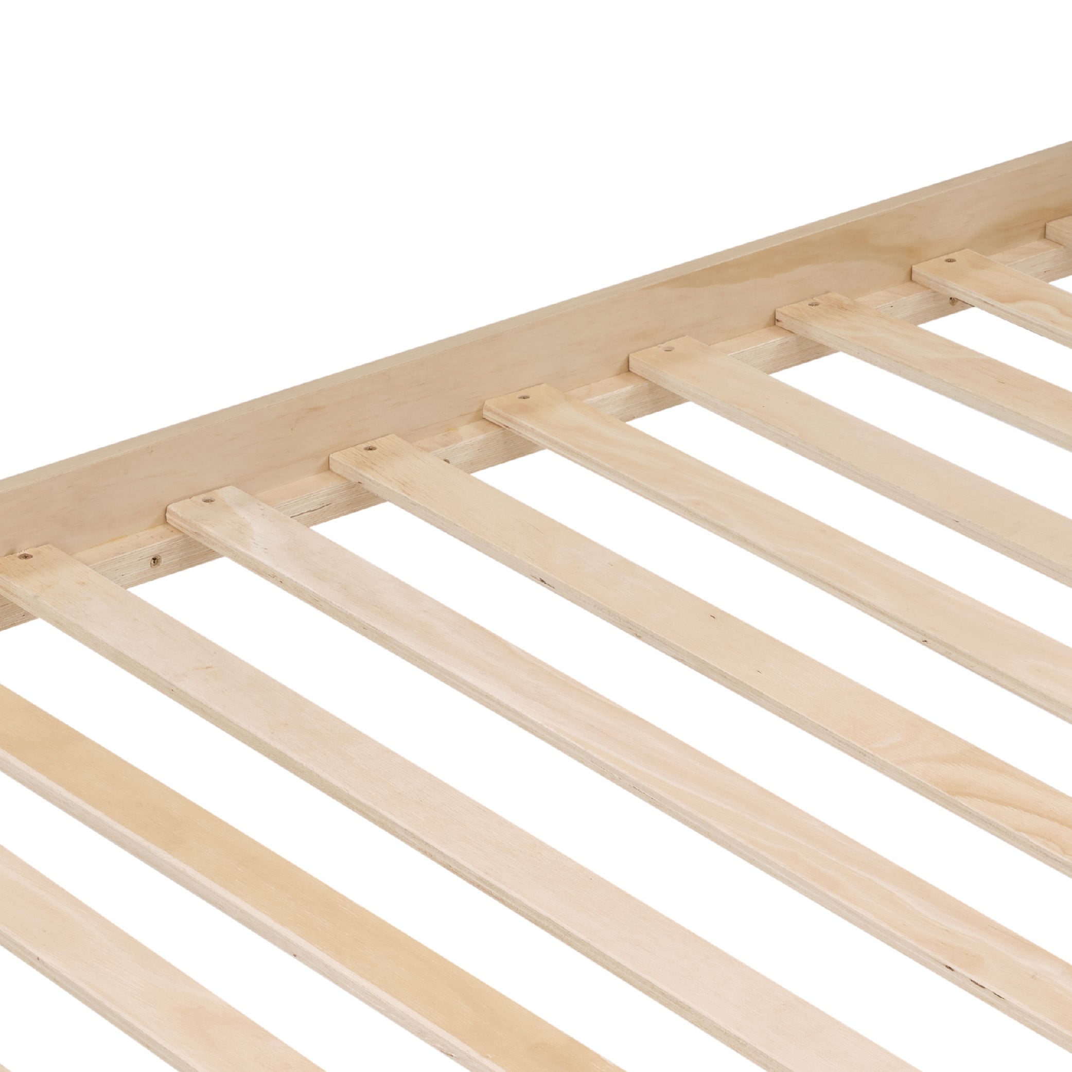 Twin Over Twin Bunk Bed With Thick Posts,Wooden Bunk Bed With High Guardrail And Ladder For Kids, Teens, Dorm Rooms, And Guest Rooms,No Box Spring Needed,Natural_voghion.com